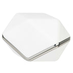 Compact white charging case for HIFIMAN Svanar Wireless Jr. In-Ear Monitor with sleek metallic edge detail on white background