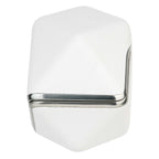White compact charging case for the HIFIMAN Svanar Wireless Jr. In-Ear Monitor with silver trim detail