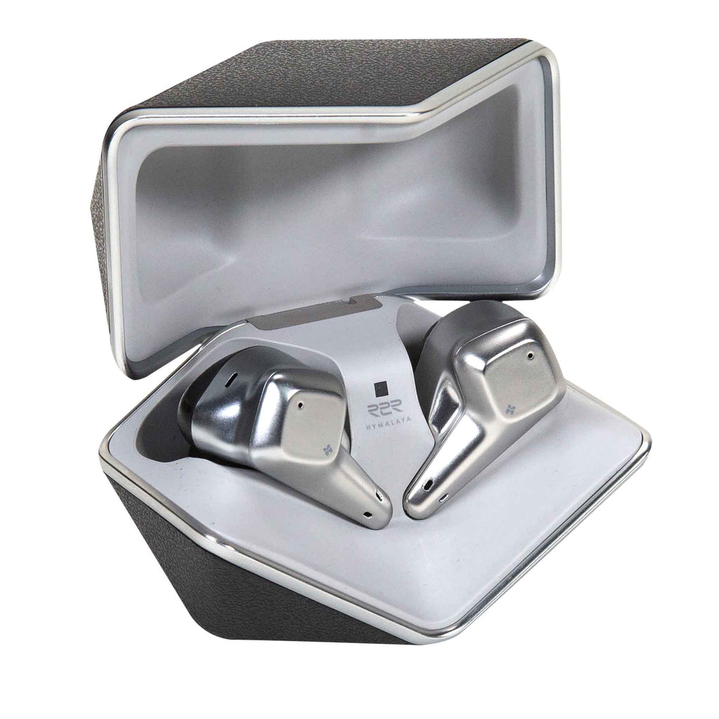 HIFIMAN Svanar True Wireless Stereo (TWS) In-Ear Monitor earbuds in open charging case on white background