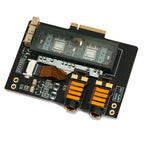 iBasso AMP14 Module for DX320, DX300 showing black circuit board with KORG Nutube and dual headphone output ports