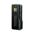 iBasso DC04 PRO USB DAC/Amp in green with black Hi-Res Audio label and side control buttons on white background