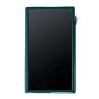 Front view of iBasso Leather Case for DX180 in green leather showcasing clean edges and precise fit around the screen