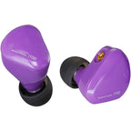Purple iBasso IT00 In-Ear Headphones with sleek design and black silicone ear tips shown from multiple angles