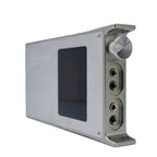 iBasso PB6 Macaw Balanced Portable Tube Amplifier with volume knob and multiple headphone jacks on white background