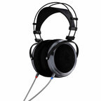 iBasso SR3 Open-Back Dynamic Headphones with black ear cups, padded headband, and detachable cables on white background