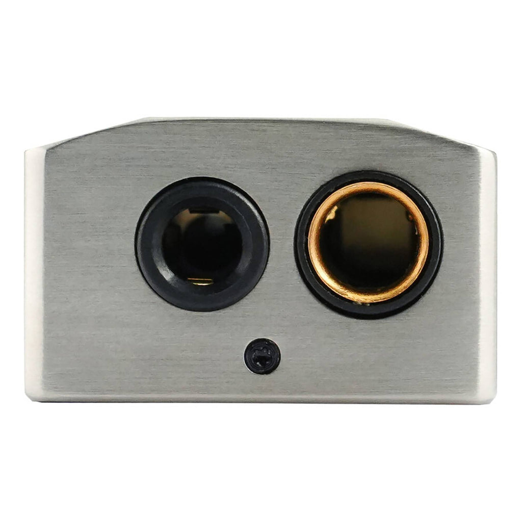 Close-up view of headphone and line out jacks on the iFi Audio GO bar KENSEI Special Edition USB DAC/Amp