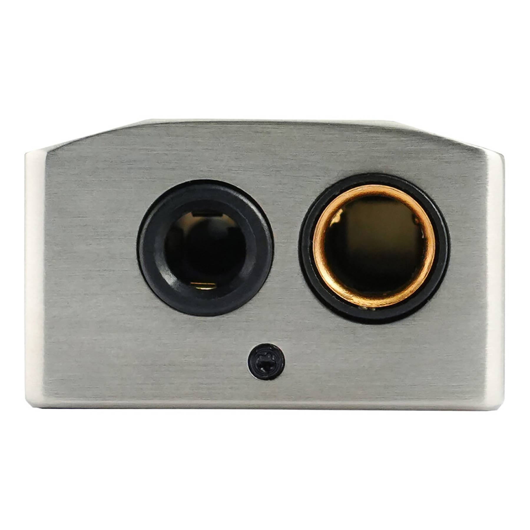 Close-up view of headphone and line out jacks on the iFi Audio GO bar KENSEI Special Edition USB DAC/Amp