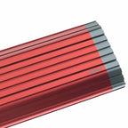 Close-up of iFi Audio iDSD Diablo 2 Transportable DAC/Amp in red with ridged design and subtle logo on white background