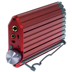 iFi Audio iDSD Diablo 2 Transportable DAC/Amp in red with volume knob and headphone jacks on white background