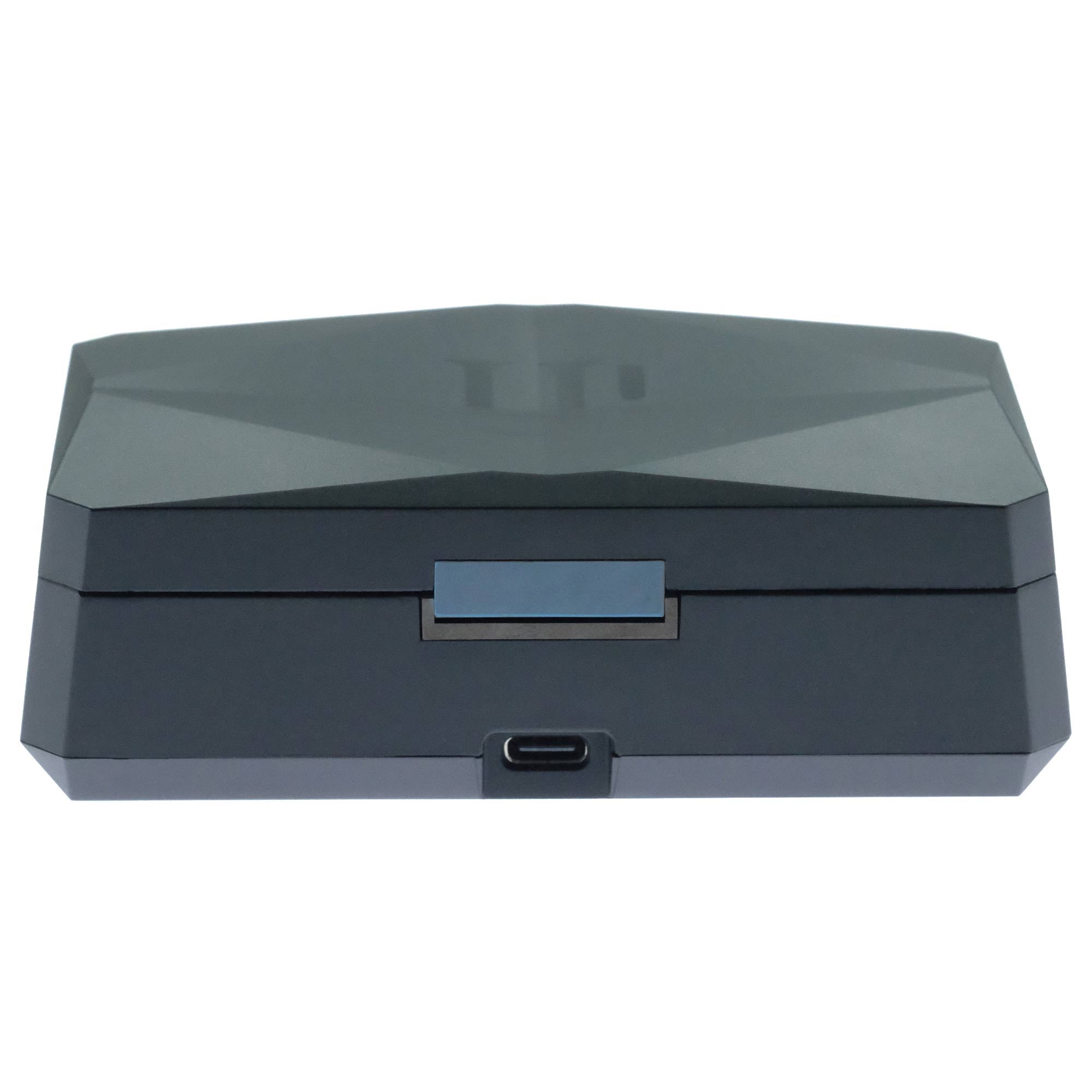 iFi Audio GO Pod Wearable Bluetooth DAC/Amp black compact device with faceted top and USB-C port on white background