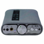 Front view of iFi Audio xDSD Gryphon Case fitted on a Bluetooth DAC/amp showing control buttons and input jacks