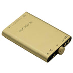 iFi Audio hip-dac2 Gold Edition Portable USB DAC/Amp with gold aluminum case and volume control knob on white background