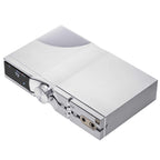 Sleek iFi Audio NEO iDSD 2 Fully Balanced Desktop DAC & Headphone Amplifier with volume knob and headphone jacks on silver casing