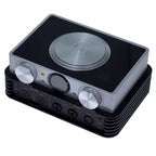 iFi Audio iCAN Phantom Premium Headphone Amplifier with dual silver knobs and black top plate on white background