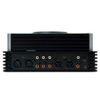 Rear view of the iFi Audio iCAN Phantom Premium Headphone Amplifier showing multiple balanced and RCA audio inputs and outputs