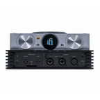 Front view of the iFi Audio iCAN Phantom Premium Headphone Amplifier with knobs and multiple audio inputs visible