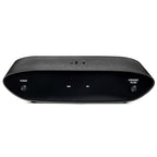 Front view of the black iFi Audio ZEN Air Phono with power and subsonic filter buttons on white background