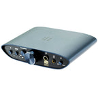 Front angle view of iFi Audio ZEN CAN Signature analogue headphone amplifier with control knobs and headphone jacks visible