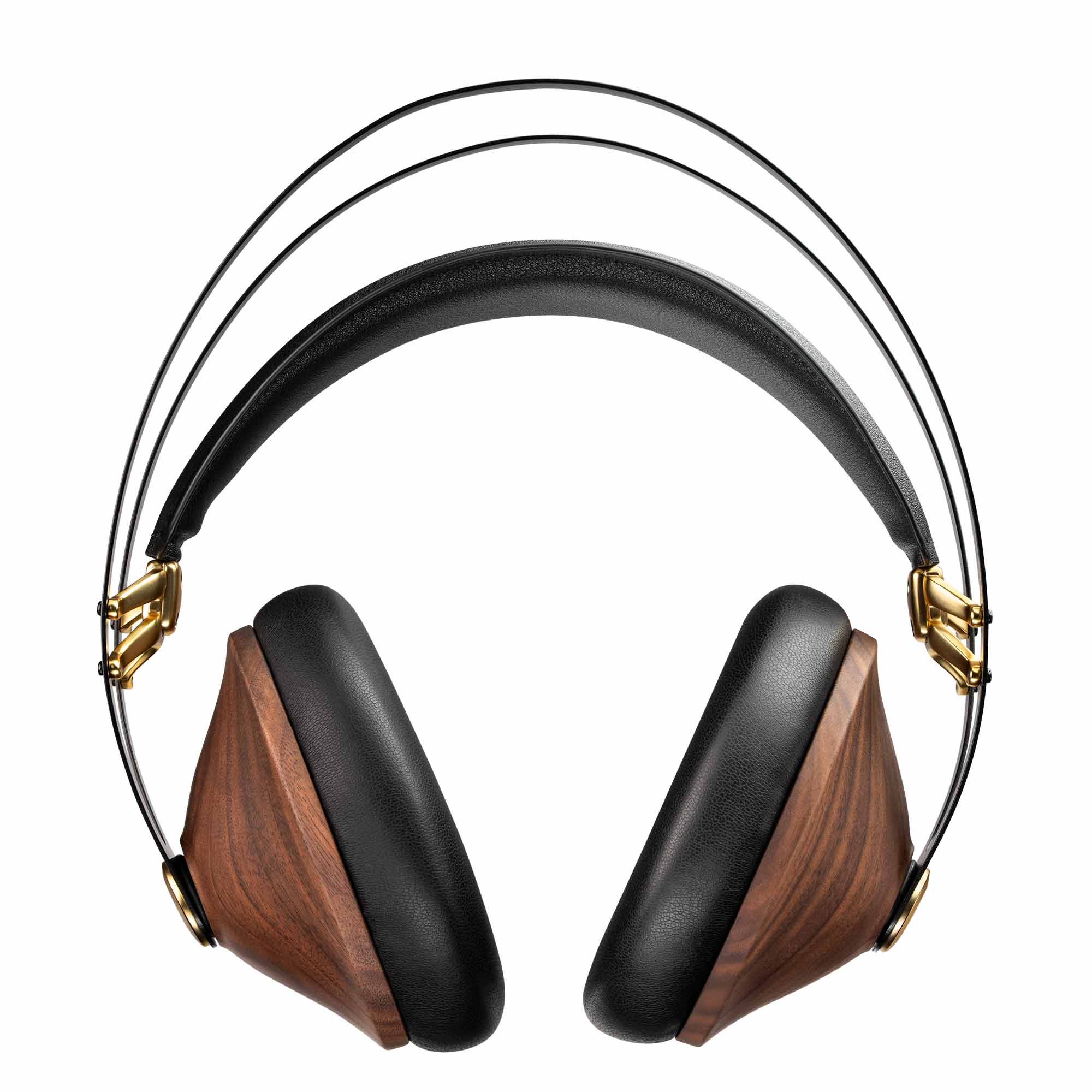 Meze 99 Classics V2 Closed-Back Dynamic Headphone with wooden ear cups and black padded headband on white background