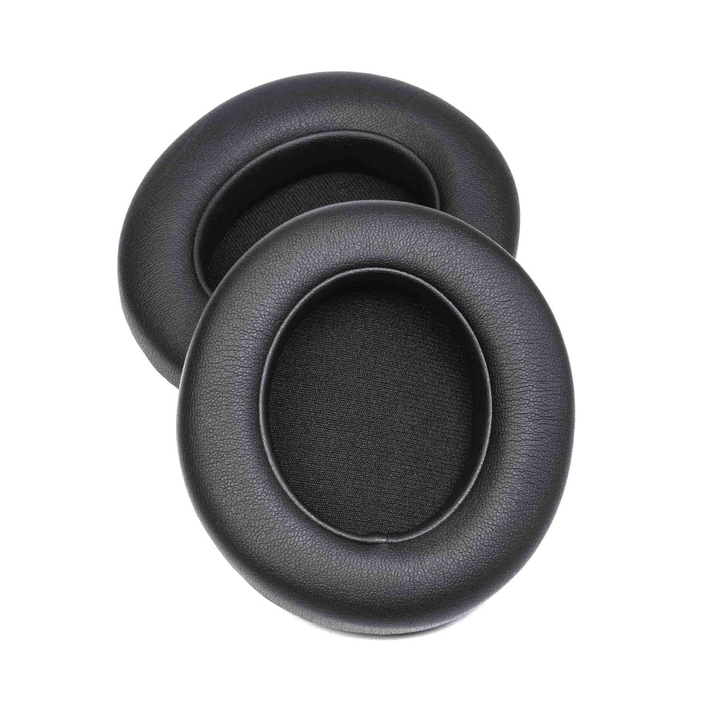 Pair of black Meze 99 Series Replacement Earpads made of soft PU leather with memory foam cushioning