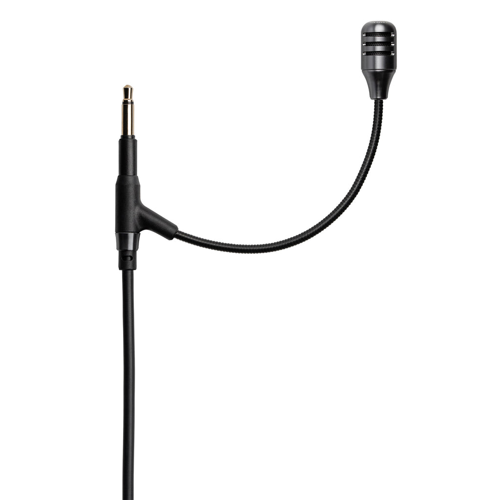 Meze Boom Mic with flexible arm and 3.5mm plug, designed for clear voice capture in gaming and calls