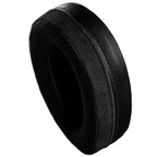 Close-up of the black ear pad replacement for Meze Empyrean II Planar Headphones on a white background