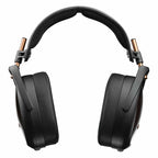Meze LIRIC II Closed-Back Headphone black wood earcups with padded headband isolated on white background