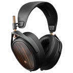 Meze LIRIC II Closed-Back Headphone with wooden earcups and black cushioned headband on white background
