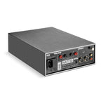 Rear view of the NAIM NAIT 50 Integrated Amplifier showing input and output connectors on white background