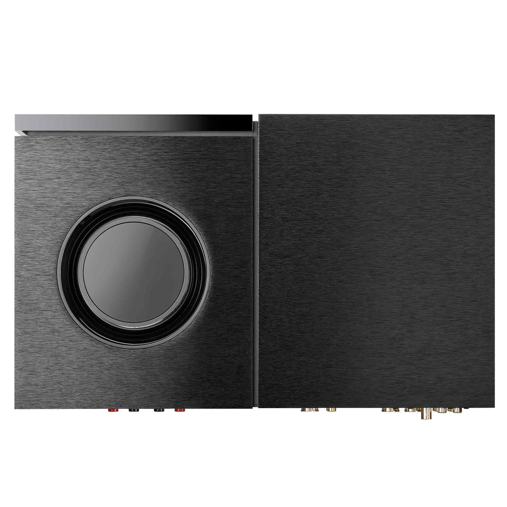 Top view of NAIM Uniti Nova Power Edition All-in-one Wireless Music Player showing brushed metal finish and control knob