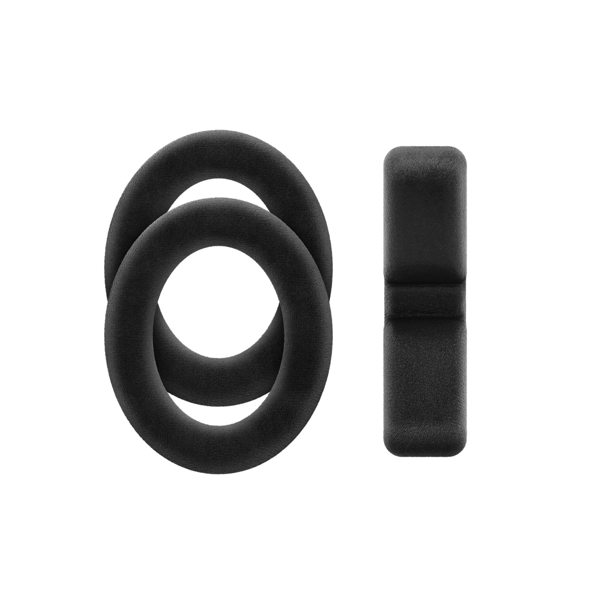 Sennheiser HD490 PRO Plus | Pre-Owned replacement black foam earpads and headband pad on white background