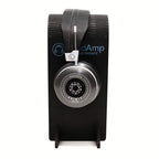 Spirit Torino Radiante Closed-Back (Pre-Owned) headphones hanging on black stand, showing left earcup and simple retro design