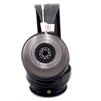 Spirit Torino Radiante Closed-Back (Pre-Owned) headphone ear cup with brushed metal finish and leather headband on white background