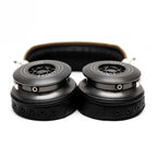 Spirit Torino Titano semi-closed back headphones with round ear cups and visible headphone jack on white background