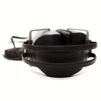 STAX SR-4070 Closed-Back Electrostatic Headphone (Pre-Owned) shown from rear with black ear cups and headband on white background