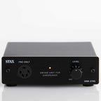 STAX SRM-270S Electrostatic Driver Unit front panel with level control knob and pro ear speaker connector on white background
