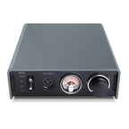 Front view of the STAX SRM-D50 Electrostatic Headphone Amplifier / DAC with VU meter and input selector knob
