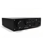 Violectric DHA V590² PRO Headphone Amplifier angled view showing volume knob and front panel controls on white background
