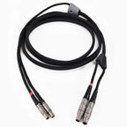 Warwick Acoustics APERIO Electrostatic Earspeaker System replacement cable with silver connectors on white background