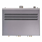 Top view of the Warwick Acoustics APERIO Electrostatic Earspeaker System amplifier with ventilation grilles and control knobs visible