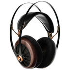 Meze 109 Pro Dynamic Open-Back Headphones with wooden ear cups and black cushioned headband on white background