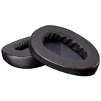 Black ear pads by HIFIMAN with a leather-like outer and textured fabric inner.