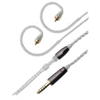 Meze MMCX Silver Plated Upgrade Cable for Rai Penta / Advar with braided silver-plated copper wires and metal connectors