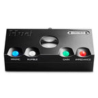 Chord Huei Phono Preamplifier with colored control knobs for MM/MC, rumble, gain, and impedance settings on black chassis