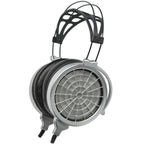 Dan Clark Audio VOCE open-back electrostatic headphones with detachable cable and large ear cups in silver and black design
