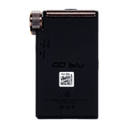 Top view of the iFi Audio GO blu Pocket BT DAC/Amp with volume knob and black matte finish