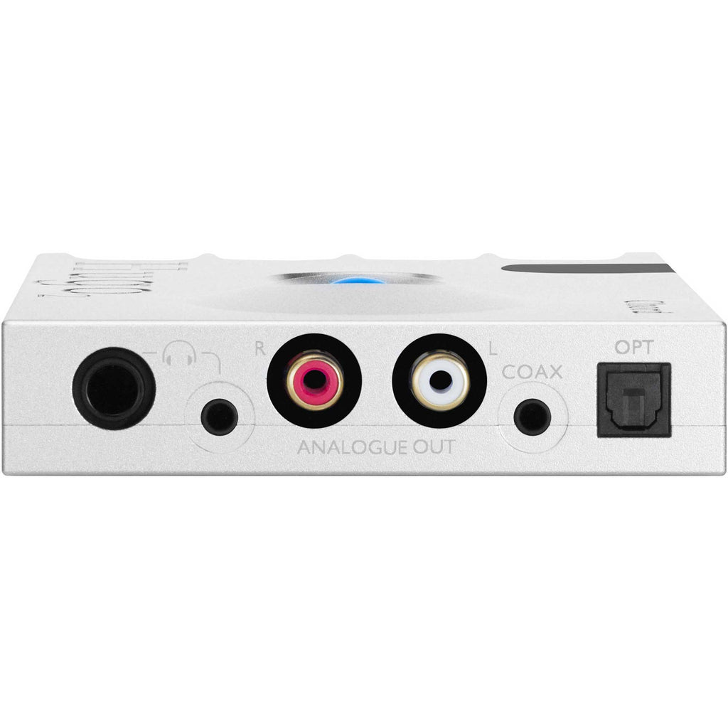 Rear view of Chord Hugo 2 DAC / Portable Headphone Amplifier showing multiple audio output ports on white background