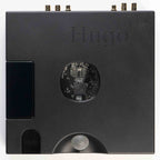 Top view of Chord Hugo TT2 High Resolution DAC / Pre-Amp showing black casing and visible circuit board through window