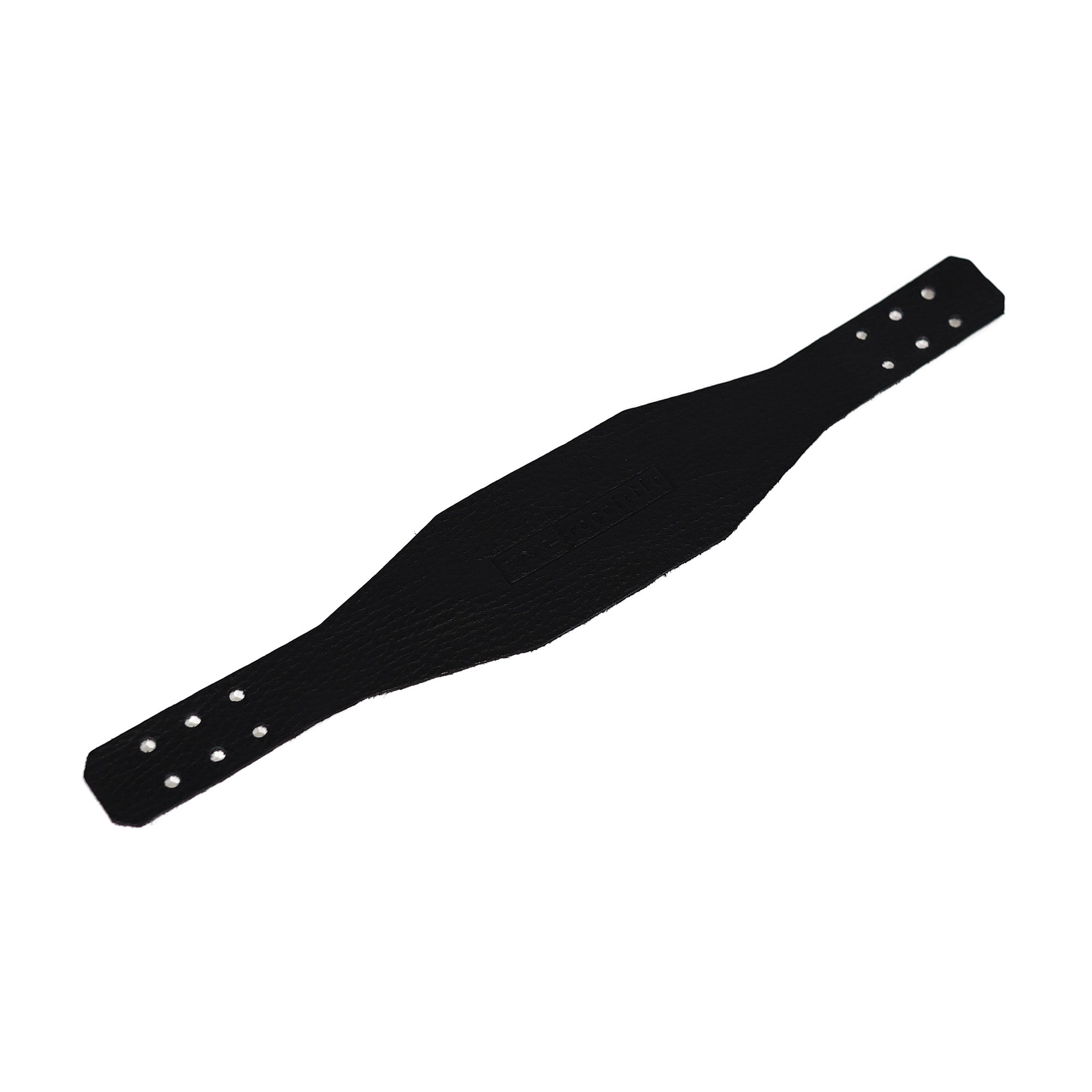 RAAL-requisite Leather Headstrap Replacement for CA-1a shown flat with stitched edges and multiple rivet holes on white background