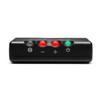 Front view of Chord Mojo 2 DAC / Portable Amp showing illuminated control buttons on black chassis